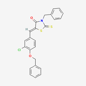 molecular formula C24H18ClNO2S2 B4790566 3-benzyl-5-[4-(benzyloxy)-3-chlorobenzylidene]-2-thioxo-1,3-thiazolidin-4-one 