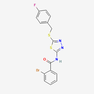 2-bromo-N-{5-[(4-fluorobenzyl)thio]-1,3,4-thiadiazol-2-yl}benzamide