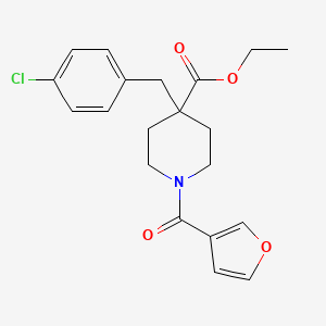 ethyl 4-(4-chlorobenzyl)-1-(3-furoyl)-4-piperidinecarboxylate