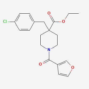 molecular formula C20H22ClNO4 B4790586 ethyl 4-(4-chlorobenzyl)-1-(3-furoyl)-4-piperidinecarboxylate 