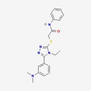 2-({5-[3-(dimethylamino)phenyl]-4-ethyl-4H-1,2,4-triazol-3-yl}thio)-N-phenylacetamide