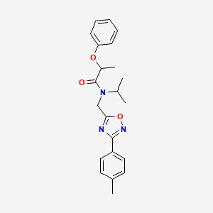 N-isopropyl-N-{[3-(4-methylphenyl)-1,2,4-oxadiazol-5-yl]methyl}-2-phenoxypropanamide