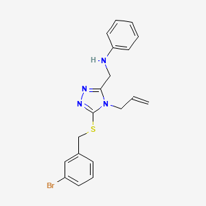 ({4-allyl-5-[(3-bromobenzyl)thio]-4H-1,2,4-triazol-3-yl}methyl)phenylamine