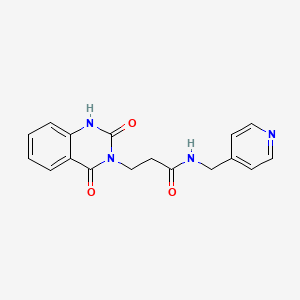 molecular formula C17H16N4O3 B4790617 3-(2,4-dioxo-1,4-dihydro-3(2H)-quinazolinyl)-N-(4-pyridinylmethyl)propanamide 