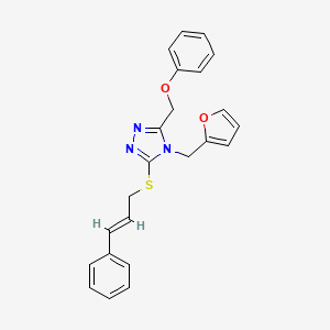 4-(2-furylmethyl)-3-(phenoxymethyl)-5-[(3-phenyl-2-propen-1-yl)thio]-4H-1,2,4-triazole