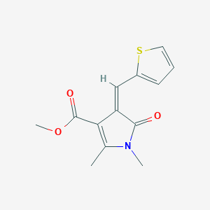 molecular formula C13H13NO3S B4790638 methyl 1,2-dimethyl-5-oxo-4-(2-thienylmethylene)-4,5-dihydro-1H-pyrrole-3-carboxylate 