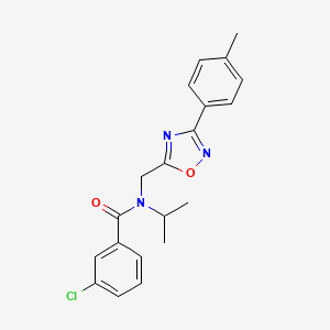 3-chloro-N-{[3-(4-methylphenyl)-1,2,4-oxadiazol-5-yl]methyl}-N-(propan-2-yl)benzamide