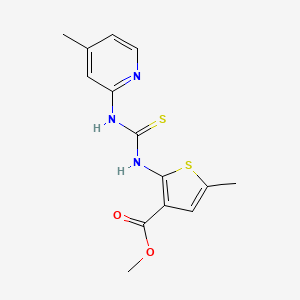 methyl 5-methyl-2-({[(4-methyl-2-pyridinyl)amino]carbonothioyl}amino)-3-thiophenecarboxylate