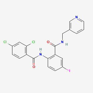 2,4-dichloro-N-[4-iodo-2-(pyridin-3-ylmethylcarbamoyl)phenyl]benzamide