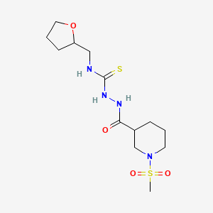 2-{[1-(methylsulfonyl)-3-piperidinyl]carbonyl}-N-(tetrahydro-2-furanylmethyl)hydrazinecarbothioamide