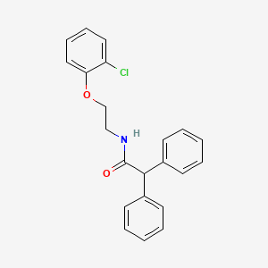 molecular formula C22H20ClNO2 B4790709 N-[2-(2-chlorophenoxy)ethyl]-2,2-diphenylacetamide CAS No. 5928-80-3