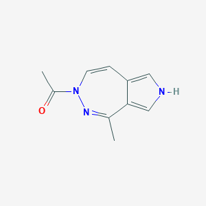 molecular formula C10H11N3O B479072 3-Acetyl-1-methyl-3,7-dihydropyrrolo[3,4-d][1,2]diazepine 