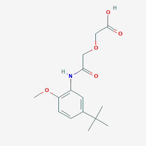 molecular formula C15H21NO5 B4790727 {2-[(5-tert-butyl-2-methoxyphenyl)amino]-2-oxoethoxy}acetic acid 