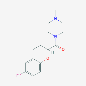molecular formula C15H21FN2O2 B4790765 1-[2-(4-fluorophenoxy)butanoyl]-4-methylpiperazine 