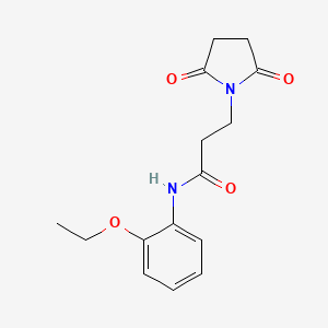 molecular formula C15H18N2O4 B4790792 3-(2,5-dioxo-1-pyrrolidinyl)-N-(2-ethoxyphenyl)propanamide 