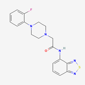 molecular formula C18H18FN5OS B4790803 N-2,1,3-benzothiadiazol-4-yl-2-[4-(2-fluorophenyl)-1-piperazinyl]acetamide 