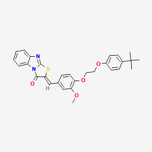molecular formula C29H28N2O4S B4790844 2-{4-[2-(4-tert-butylphenoxy)ethoxy]-3-methoxybenzylidene}[1,3]thiazolo[3,2-a]benzimidazol-3(2H)-one 