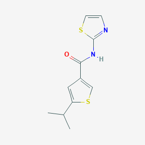 molecular formula C11H12N2OS2 B4790865 5-isopropyl-N-1,3-thiazol-2-yl-3-thiophenecarboxamide 
