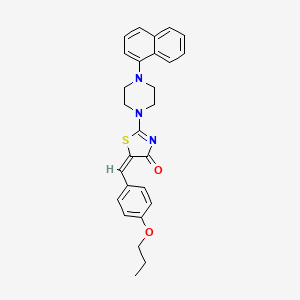 molecular formula C27H27N3O2S B4790866 2-[4-(1-naphthyl)-1-piperazinyl]-5-(4-propoxybenzylidene)-1,3-thiazol-4(5H)-one 