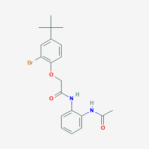molecular formula C20H23BrN2O3 B4790871 N-[2-(acetylamino)phenyl]-2-(2-bromo-4-tert-butylphenoxy)acetamide 