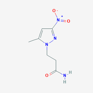molecular formula C7H10N4O3 B4790898 3-(5-methyl-3-nitro-1H-pyrazol-1-yl)propanamide 