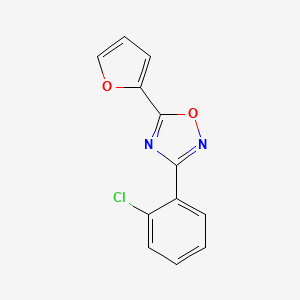 molecular formula C12H7ClN2O2 B4790902 3-(2-chlorophenyl)-5-(2-furyl)-1,2,4-oxadiazole 