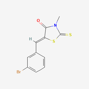 molecular formula C11H8BrNOS2 B4790912 5-(3-bromobenzylidene)-3-methyl-2-thioxo-1,3-thiazolidin-4-one 