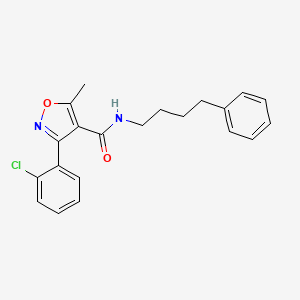 molecular formula C21H21ClN2O2 B4790942 3-(2-chlorophenyl)-5-methyl-N-(4-phenylbutyl)-4-isoxazolecarboxamide 