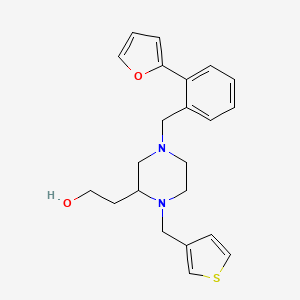 2-[4-[2-(2-furyl)benzyl]-1-(3-thienylmethyl)-2-piperazinyl]ethanol