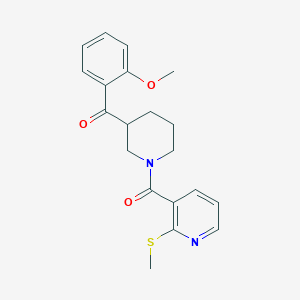 molecular formula C20H22N2O3S B4790972 (2-methoxyphenyl)(1-{[2-(methylthio)-3-pyridinyl]carbonyl}-3-piperidinyl)methanone 