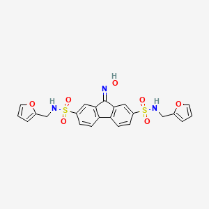 molecular formula C23H19N3O7S2 B4791009 N,N'-bis(2-furylmethyl)-9-(hydroxyimino)-9H-fluorene-2,7-disulfonamide 