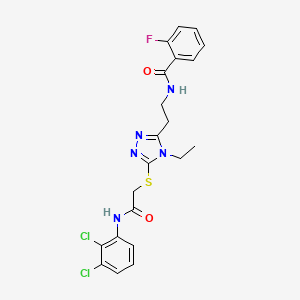 N-{2-[5-({2-[(2,3-dichlorophenyl)amino]-2-oxoethyl}thio)-4-ethyl-4H-1,2,4-triazol-3-yl]ethyl}-2-fluorobenzamide