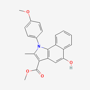 molecular formula C22H19NO4 B4791026 methyl 5-hydroxy-1-(4-methoxyphenyl)-2-methyl-1H-benzo[g]indole-3-carboxylate 