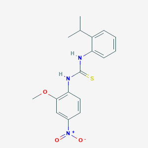 molecular formula C17H19N3O3S B4791035 N-(2-isopropylphenyl)-N'-(2-methoxy-4-nitrophenyl)thiourea 