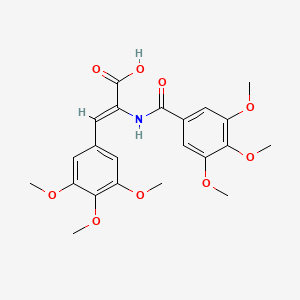 molecular formula C22H25NO9 B4791040 2-[(3,4,5-trimethoxybenzoyl)amino]-3-(3,4,5-trimethoxyphenyl)acrylic acid 