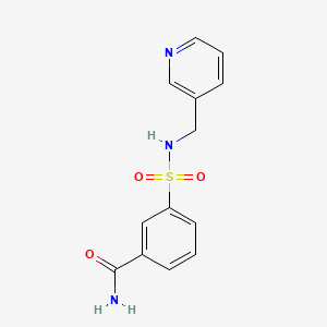 molecular formula C13H13N3O3S B4791066 3-{[(3-pyridinylmethyl)amino]sulfonyl}benzamide 