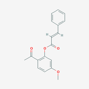 molecular formula C18H16O4 B4791096 2-acetyl-5-methoxyphenyl 3-phenylacrylate 