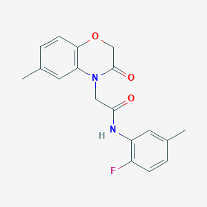 N-(2-fluoro-5-methylphenyl)-2-(6-methyl-3-oxo-2,3-dihydro-4H-1,4-benzoxazin-4-yl)acetamide