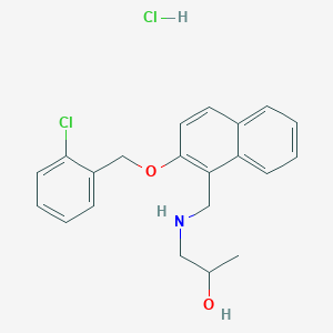 molecular formula C21H23Cl2NO2 B4791106 1-[({2-[(2-chlorobenzyl)oxy]-1-naphthyl}methyl)amino]propan-2-ol hydrochloride 