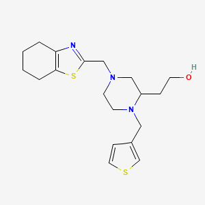 2-[4-(4,5,6,7-tetrahydro-1,3-benzothiazol-2-ylmethyl)-1-(3-thienylmethyl)-2-piperazinyl]ethanol