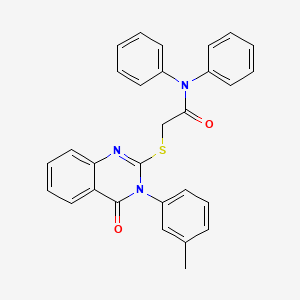 2-{[3-(3-methylphenyl)-4-oxo-3,4-dihydro-2-quinazolinyl]thio}-N,N-diphenylacetamide