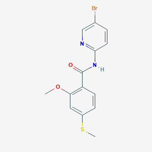molecular formula C14H13BrN2O2S B479117 N-(5-bromopyridin-2-yl)-2-methoxy-4-methylsulfanylbenzamide CAS No. 497077-49-3