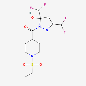 3,5-bis(difluoromethyl)-1-{[1-(ethylsulfonyl)-4-piperidinyl]carbonyl}-4,5-dihydro-1H-pyrazol-5-ol