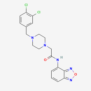 molecular formula C19H19Cl2N5O2 B4791229 N-2,1,3-benzoxadiazol-4-yl-2-[4-(3,4-dichlorobenzyl)-1-piperazinyl]acetamide 