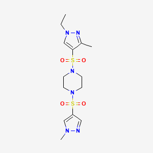 1-[(1-ethyl-3-methyl-1H-pyrazol-4-yl)sulfonyl]-4-[(1-methyl-1H-pyrazol-4-yl)sulfonyl]piperazine