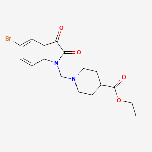 ethyl 1-[(5-bromo-2,3-dioxo-2,3-dihydro-1H-indol-1-yl)methyl]-4-piperidinecarboxylate