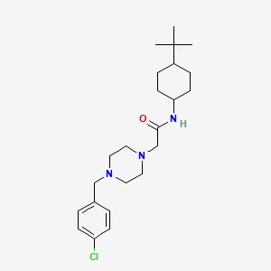 molecular formula C23H36ClN3O B4791275 N-(4-tert-butylcyclohexyl)-2-[4-(4-chlorobenzyl)-1-piperazinyl]acetamide 
