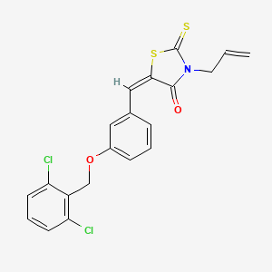 molecular formula C20H15Cl2NO2S2 B4791312 3-allyl-5-{3-[(2,6-dichlorobenzyl)oxy]benzylidene}-2-thioxo-1,3-thiazolidin-4-one 