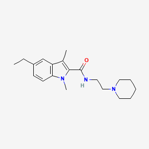 5-ethyl-1,3-dimethyl-N-[2-(1-piperidinyl)ethyl]-1H-indole-2-carboxamide