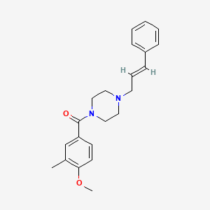 1-(4-methoxy-3-methylbenzoyl)-4-(3-phenyl-2-propen-1-yl)piperazine